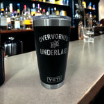 Overworked and Underlaid Tumbler | Funny Tumbler | Laser Engraved | 20oz Tumbler | Polar Camel | Custom Tumbler | Gift | Adult Humor