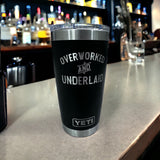 Overworked and Underlaid Tumbler | Funny Tumbler | Laser Engraved | 20oz Tumbler | Polar Camel | Custom Tumbler | Gift | Adult Humor