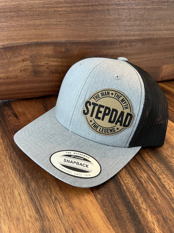 Step Dad Hat | Custom Bonus Dad Gift | Snapback Hat | Man Myth Legend | Step Dad Baseball Cap | Trucker Hat | Gifts for Dad | Father's Day