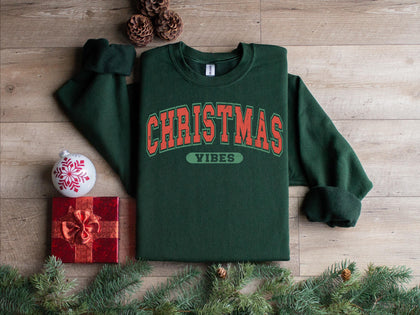 Retro Christmas Vibes Sweatshirt | T Shirt | Womens Christmas | Holiday Sweater | Christmas Sweatshirt | T Shirt | Hoodie | Christmas Gift