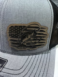 Bass Fishing USA Flag Hat