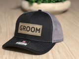 Custom Groom Wedding Party Hats | Groomsman Caps | Best Man Hat | Groom Patch Trucker Hats | Bride and Groom Hats | Wedding Party Hats Caps