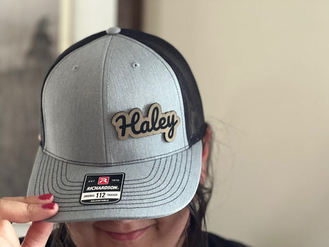 Kids Name Personalized Hat | Kids Hat | Boys Hat | Youth Custom Hat | Leather Patch Hat | Snapback | Richardson 112