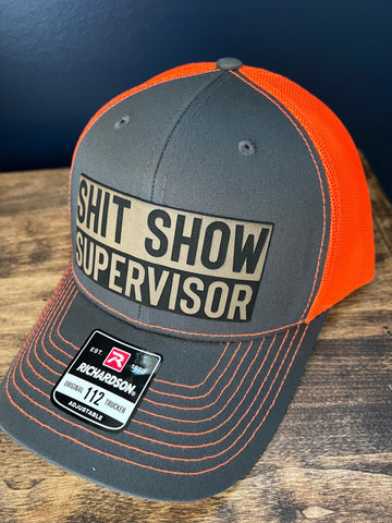 Shit Show Supervisor Hat with Patch | Trendy Hat | Hat Trend | Funny Hat | Funny Hats For Men | Cap | Supervisor