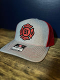 Custom Fire Department Hat | Leather Patch | Great Gift | Firefighter Hat | Cap | Volunteer | Made to Order | Fire Academy | Graduation Gift